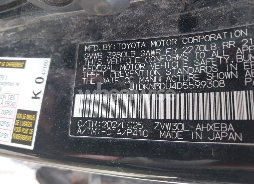Photo 9 of 2013 Toyota Prius THREE SE (VIN JTDKN3DU4D5599308)