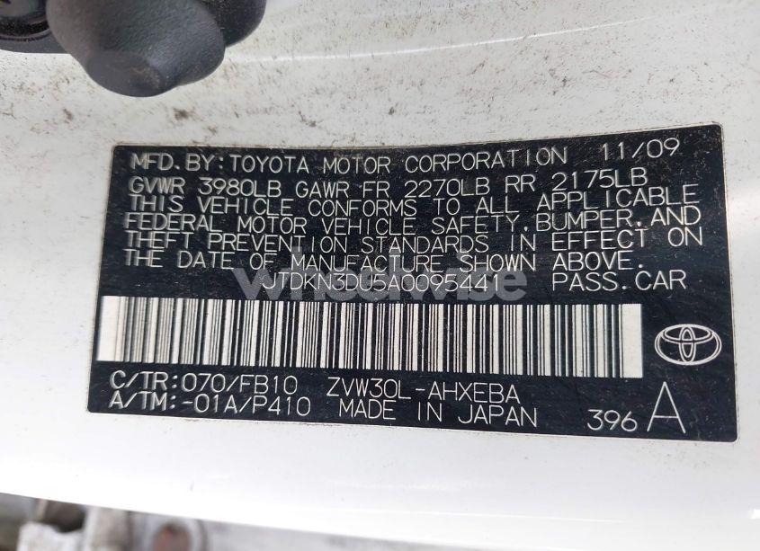 Photo 9 of 2010 Toyota Prius II (VIN JTDKN3DU5A0095441)