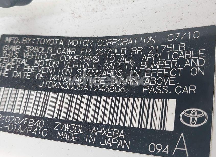 Photo 9 of 2010 Toyota Prius III (VIN JTDKN3DU5A1246806)