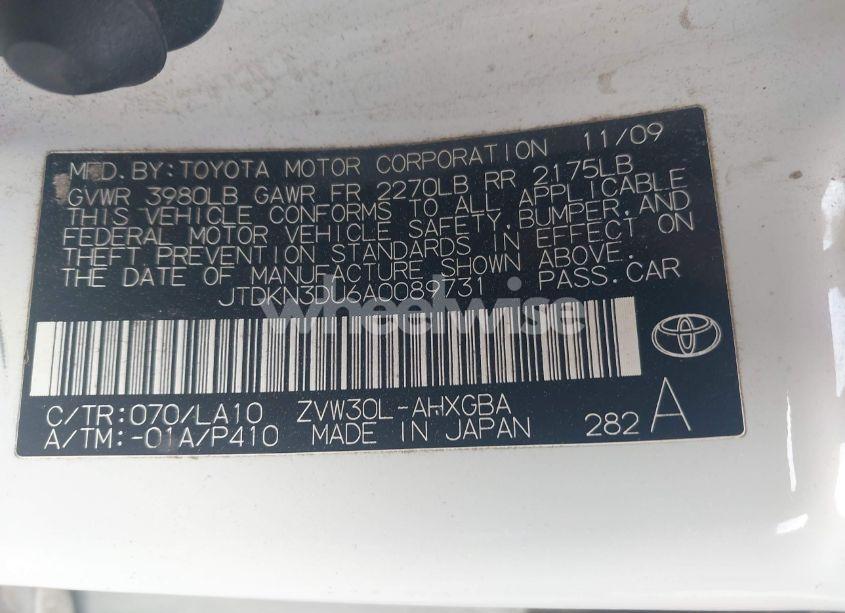 Photo 9 of 2010 Toyota Prius (VIN JTDKN3DU6A0089731)