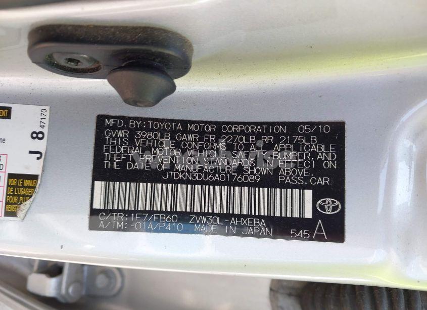 Photo 9 of 2010 Toyota Prius III (VIN JTDKN3DU6A0176089)