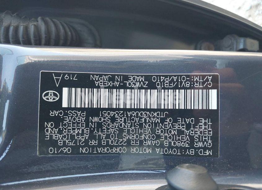 Photo 9 of 2010 Toyota Prius II (VIN JTDKN3DU6A1234051)