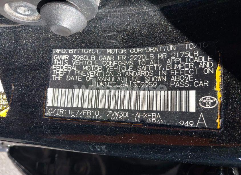 Photo 9 of 2010 Toyota Prius I/II/III/IV/V (VIN JTDKN3DU6A1309959)