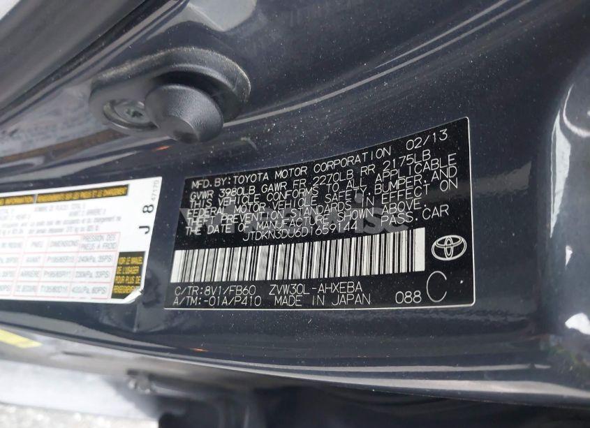 Photo 9 of 2013 Toyota Prius THREE (VIN JTDKN3DU6D1659144)