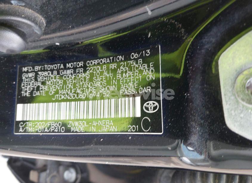 Photo 9 of 2013 Toyota Prius TWO (VIN JTDKN3DU6D1694752)