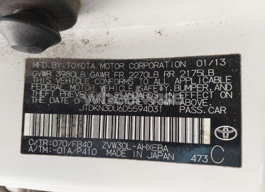 Photo 9 of 2013 Toyota Prius THREE (VIN JTDKN3DU6D5594031)