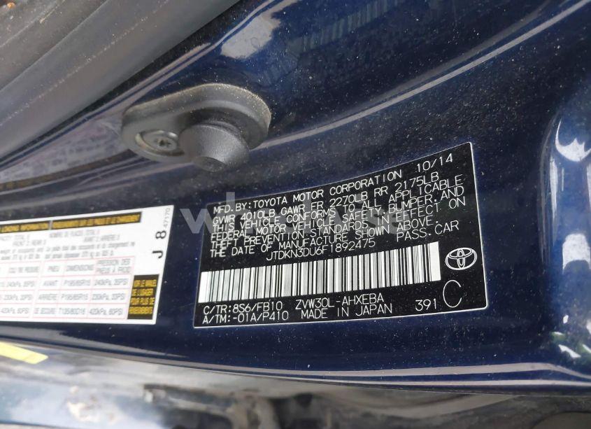 Photo 9 of 2015 Toyota Prius THREE (VIN JTDKN3DU6F1892475)