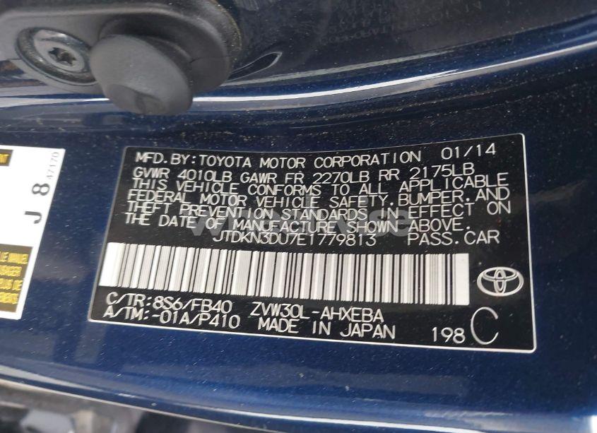 Photo 9 of 2014 Toyota Prius THREE (VIN JTDKN3DU7E1779813)