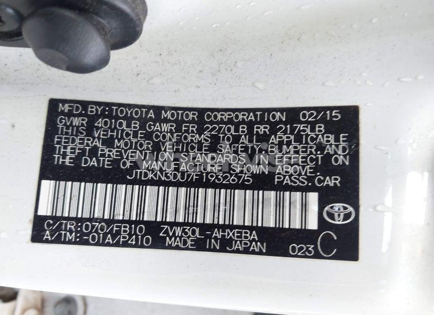 Photo 9 of 2015 Toyota Prius THREE (VIN JTDKN3DU7F1932675)