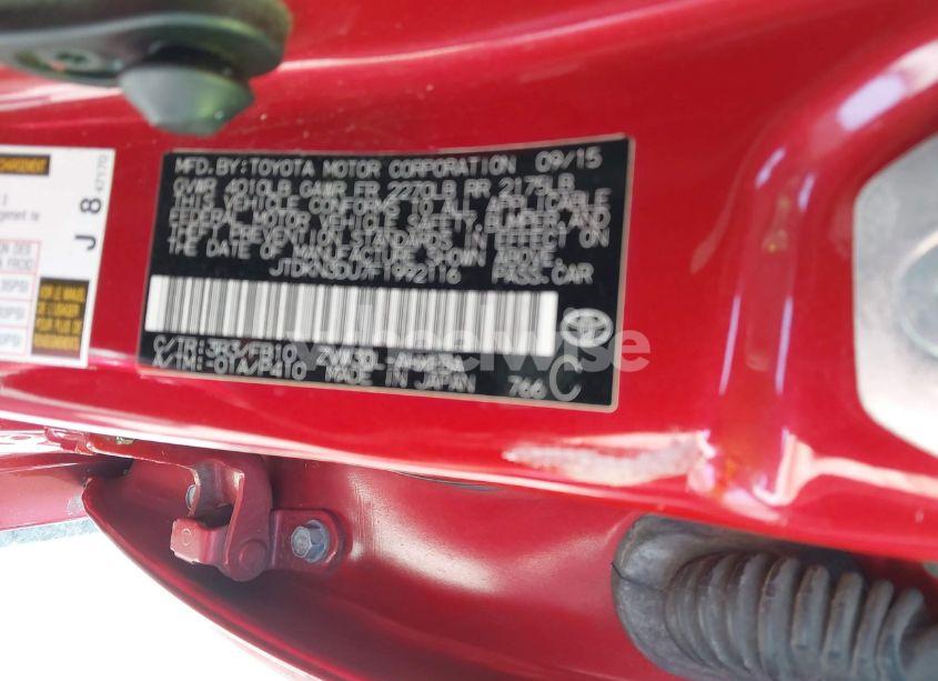 Photo 9 of 2015 Toyota Prius TWO (VIN JTDKN3DU7F1992116)