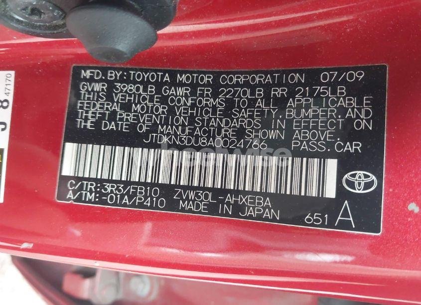 Photo 9 of 2010 Toyota Prius III (VIN JTDKN3DU8A0024766)
