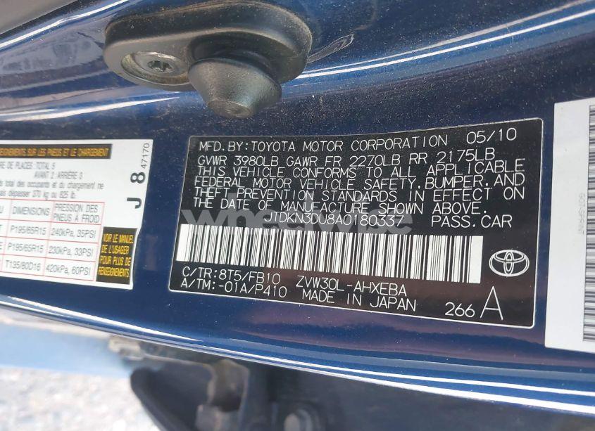 Photo 9 of 2010 Toyota Prius II (VIN JTDKN3DU8A0180337)