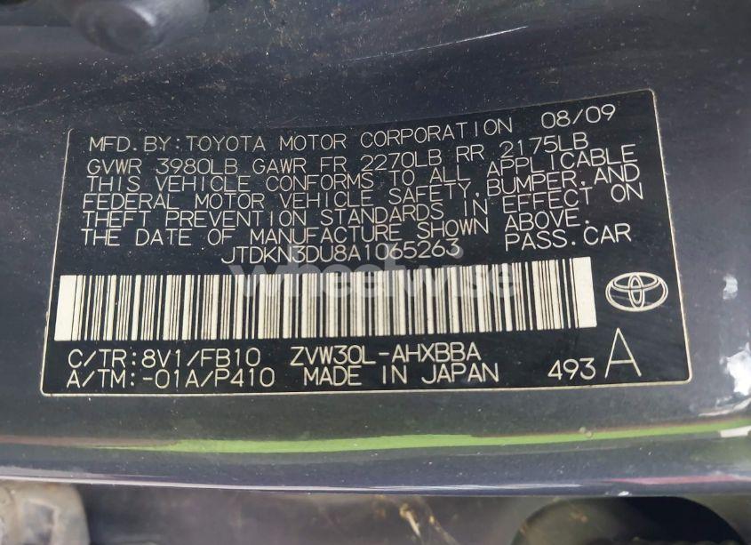 Photo 9 of 2010 Toyota Prius I (VIN JTDKN3DU8A1065263)