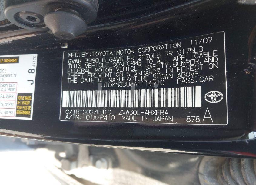 Photo 9 of 2010 Toyota Prius III (VIN JTDKN3DU8A1116910)