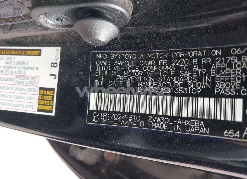 Photo 9 of 2011 Toyota Prius TWO (VIN JTDKN3DU8B1383109)