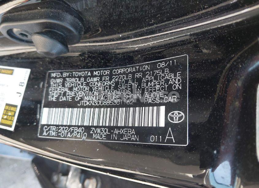 Photo 9 of 2011 Toyota Prius TWO (VIN JTDKN3DU8B5301162)