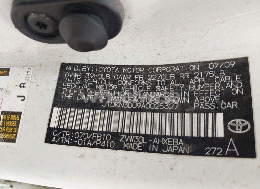 Photo 9 of 2010 Toyota Prius III (VIN JTDKN3DU9A0025327)