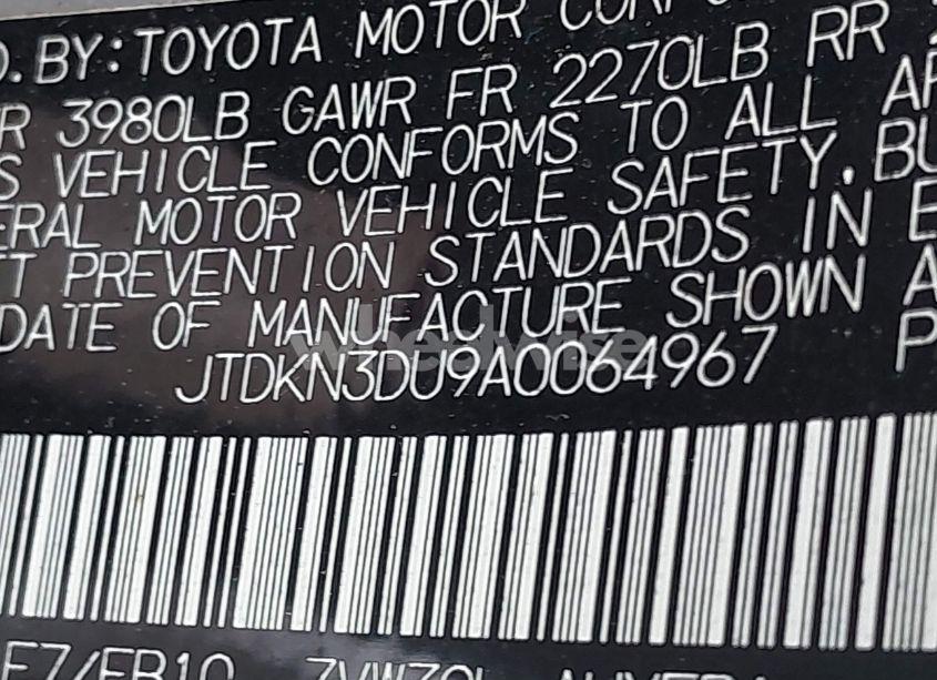 Photo 9 of 2010 Toyota Prius II (VIN JTDKN3DU9A0064967)