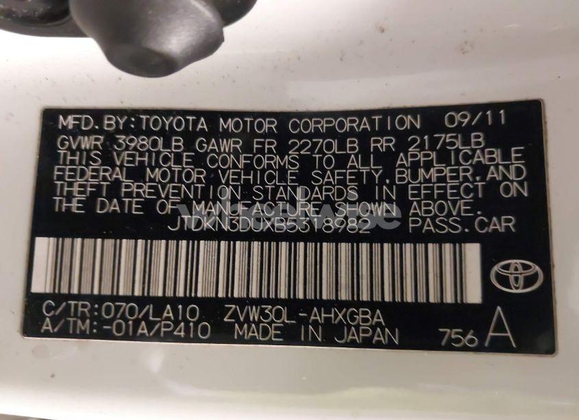 Photo 9 of 2011 Toyota Prius FOUR (VIN JTDKN3DUXB5318982)