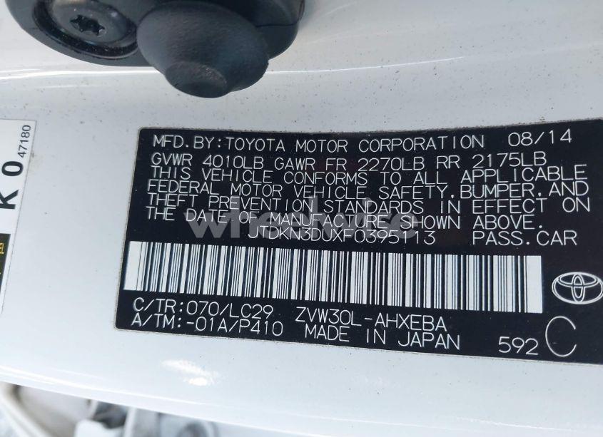 Photo 9 of 2015 Toyota Prius PERSONA SERIES SPECIAL EDITION (VIN JTDKN3DUXF0395113)