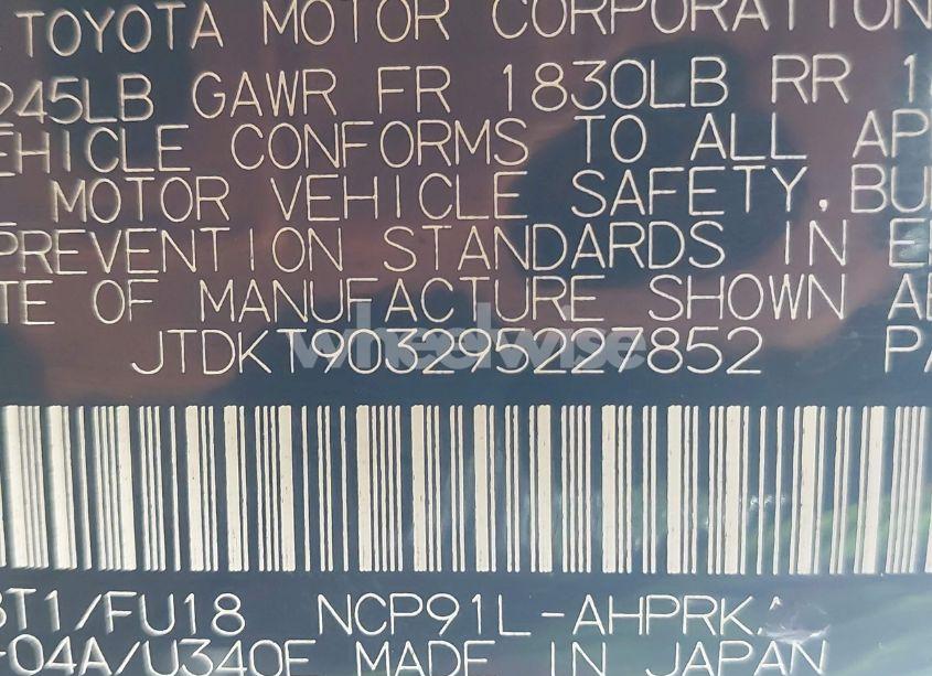 Photo 9 of 2009 Toyota Yaris (VIN JTDKT903295227852)