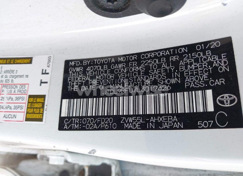 Photo 9 of 2020 Toyota Prius LE AWD-E (VIN JTDL9RFU7L3019326)