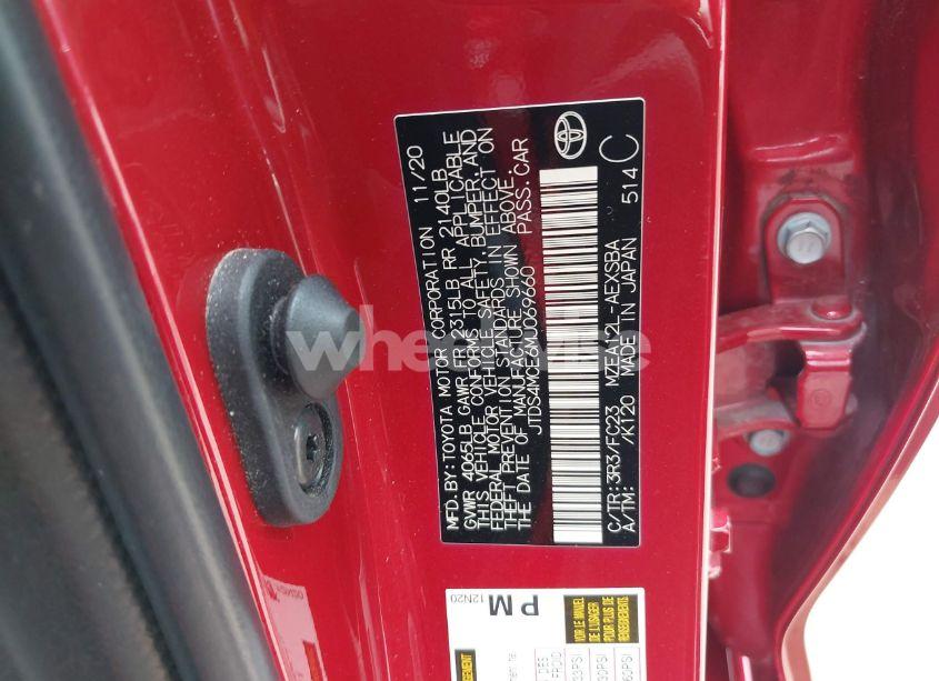 Photo 9 of 2021 Toyota Corolla SE (VIN JTDS4MCE6MJ069660)