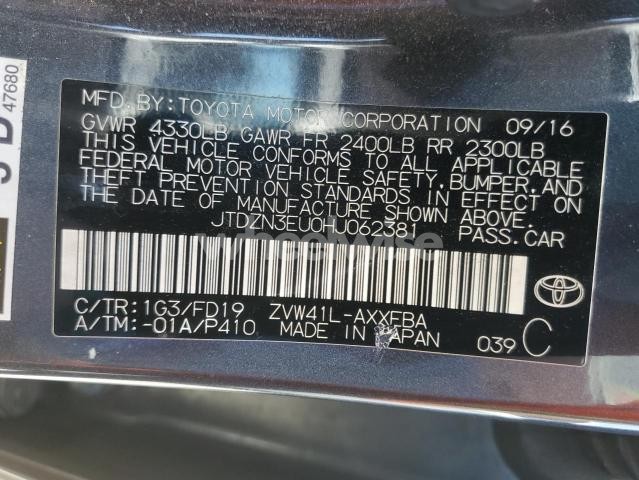 Photo 9 of 2017 TOYOTA PRIUS V (VIN JTDZN3EU0HJ062381)
