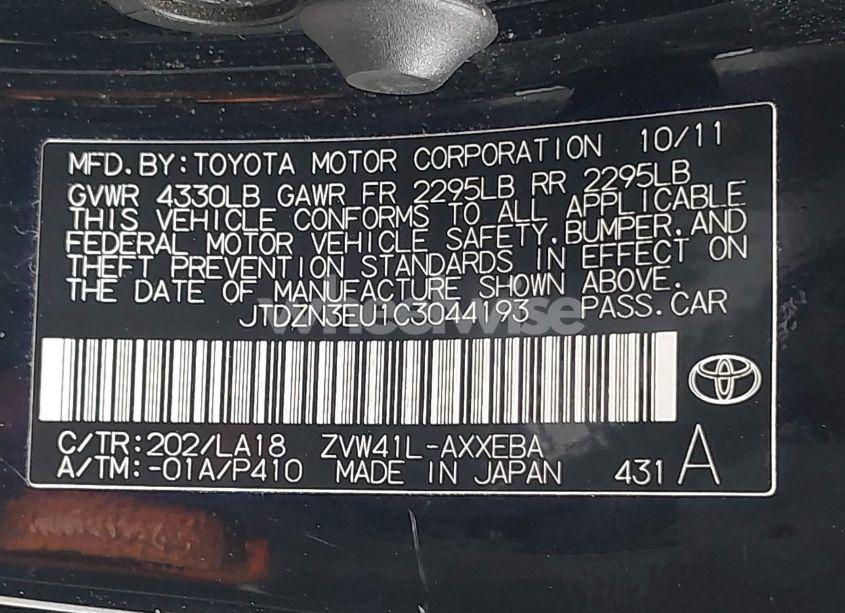 Photo 9 of 2012 Toyota Prius V FIVE (VIN JTDZN3EU1C3044193)