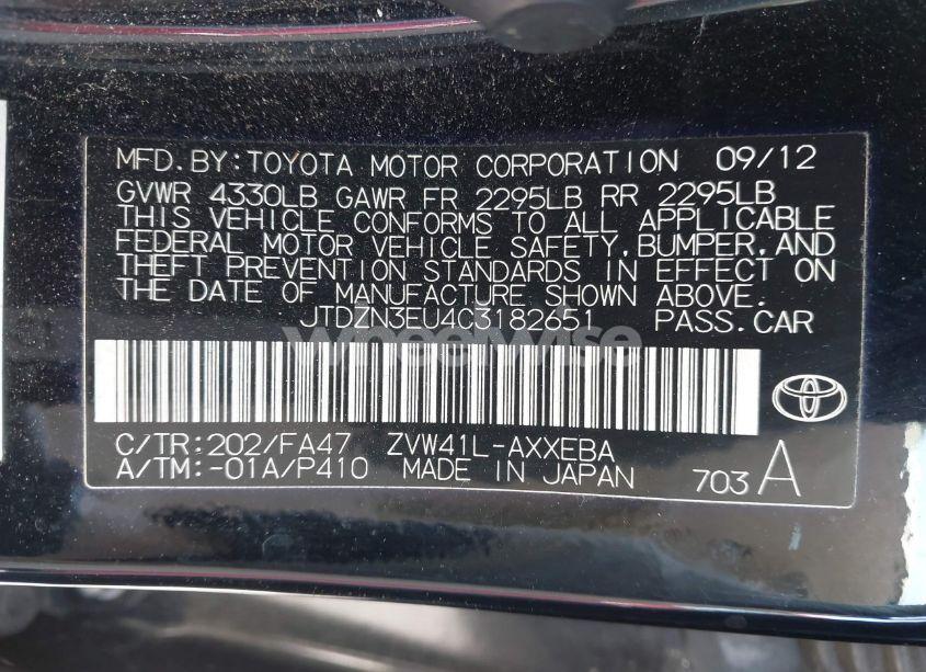 Photo 9 of 2012 Toyota Prius V THREE (VIN JTDZN3EU4C3182651)