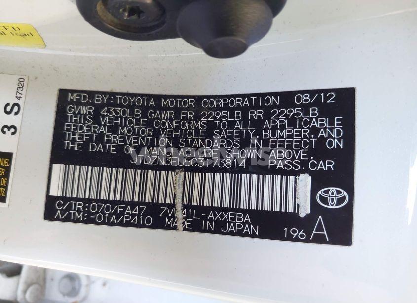 Photo 9 of 2012 Toyota Prius V THREE (VIN JTDZN3EU5C3173814)
