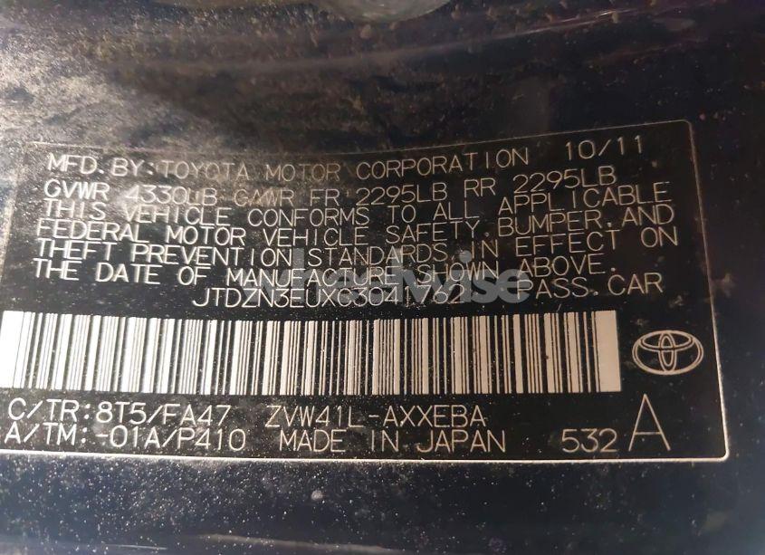 Photo 9 of 2012 Toyota Prius V THREE (VIN JTDZN3EUXC3041762)