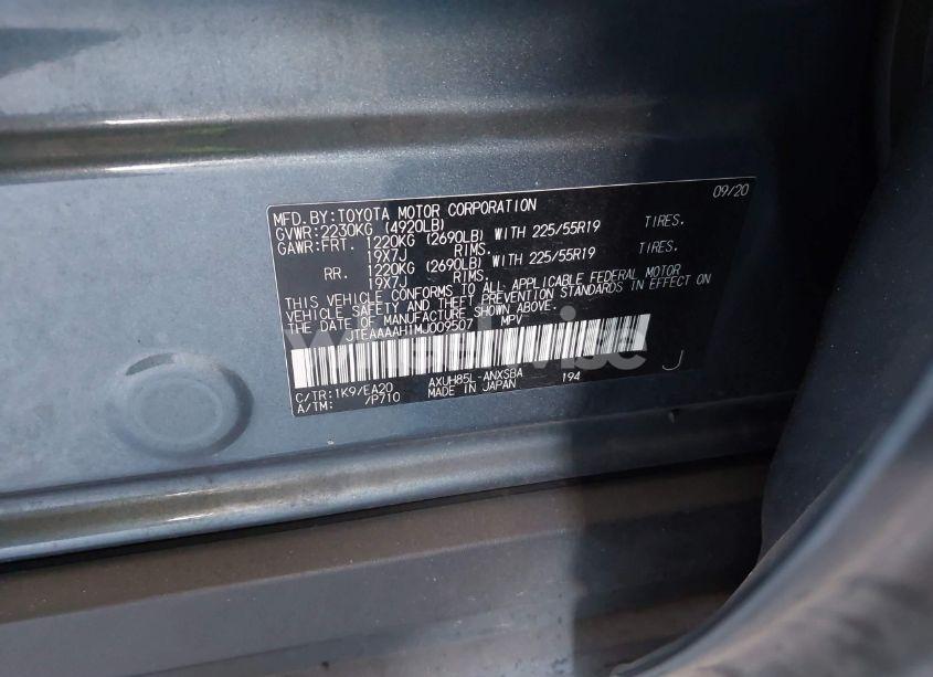 Photo 9 of 2021 Toyota Venza LIMITED (VIN JTEAAAAH1MJ009507)