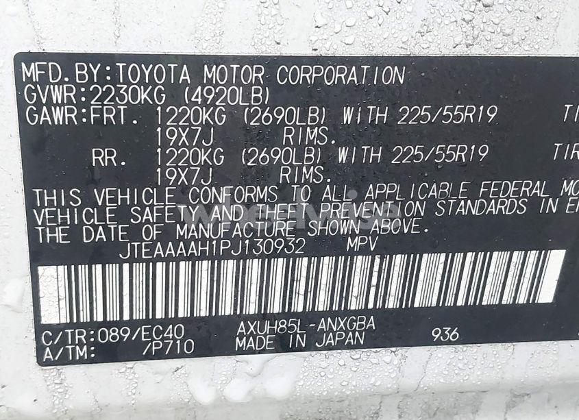 Photo 9 of 2023 Toyota Venza XLE (VIN JTEAAAAH1PJ130932)