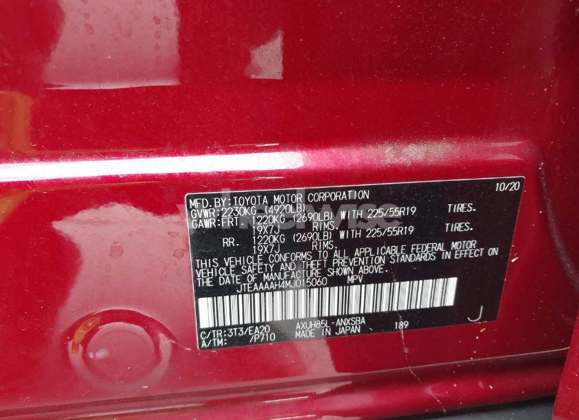 Photo 9 of 2021 Toyota Venza LIMITED (VIN JTEAAAAH4MJ015060)