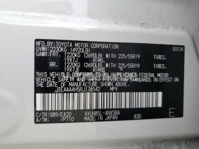 Photo 7 of 2024 TOYOTA VENZA LE (VIN JTEAAAAH5RJ176542)