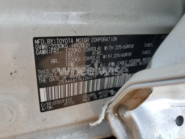 Photo 7 of 2021 TOYOTA VENZA LE (VIN JTEAAAAH7MJ086379)