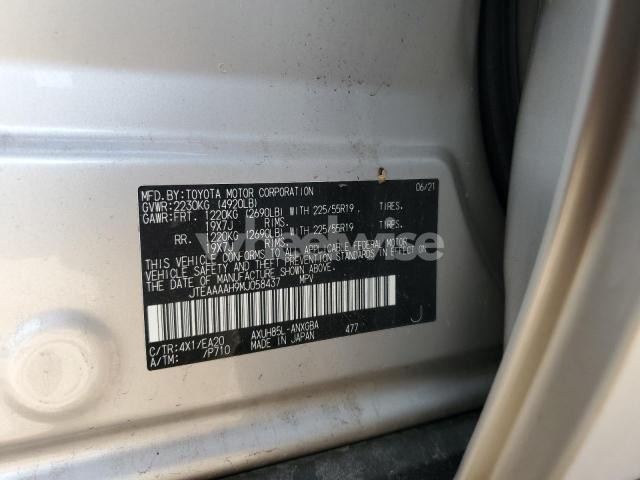 Photo 7 of 2021 TOYOTA VENZA LE (VIN JTEAAAAH9MJ058437)