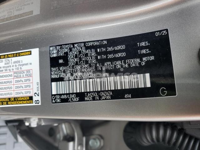 2025 TOYOTA LAND CRUISER BASE (VIN JTEABFAJ0S5015463) main photo