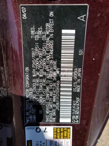 Photo 7 of 2007 TOYOTA FJ CRUISER (VIN JTEBU11F070089466)