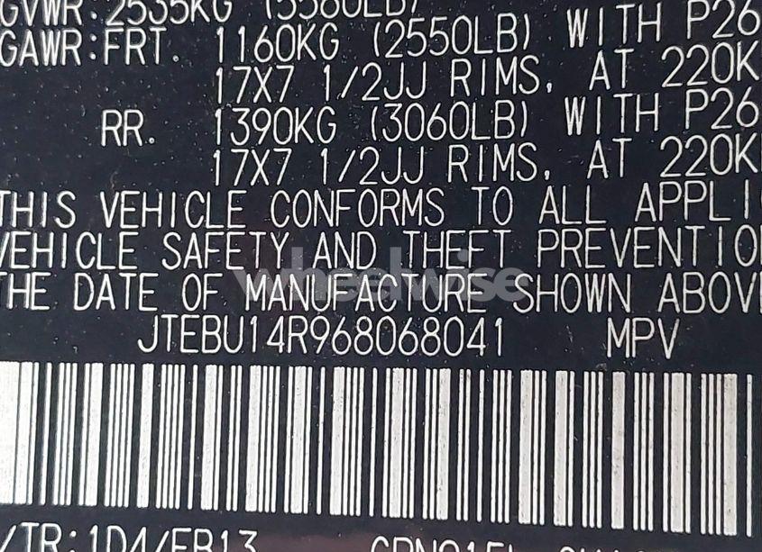 Photo 9 of 2006 Toyota 4runner SR5 SPORT V6 (VIN JTEBU14R968068041)