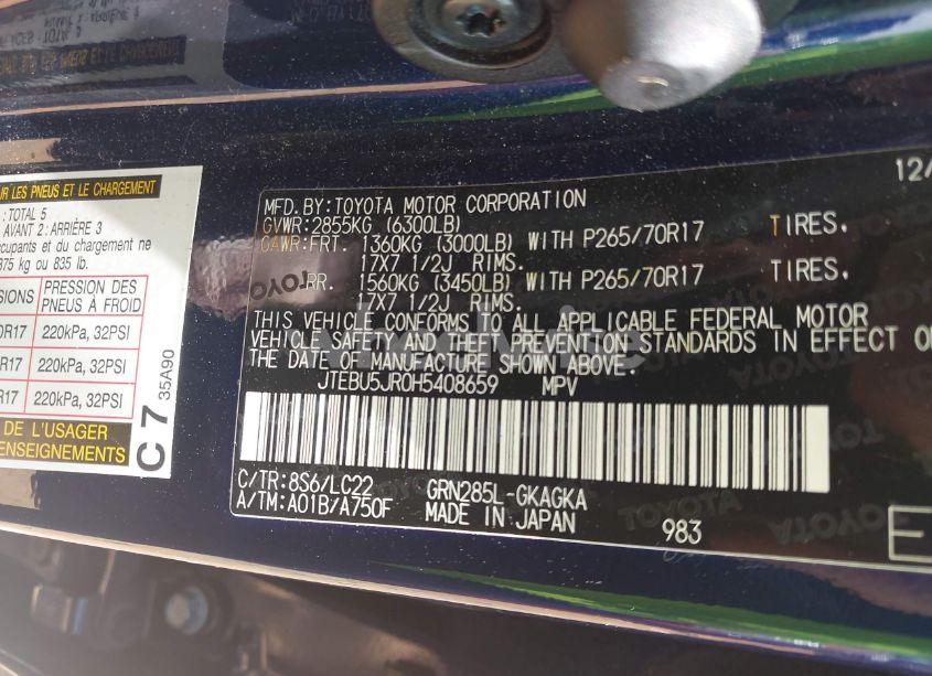 Photo 9 of 2017 Toyota 4runner TRD OFF ROAD PREMIUM (VIN JTEBU5JR0H5408659)