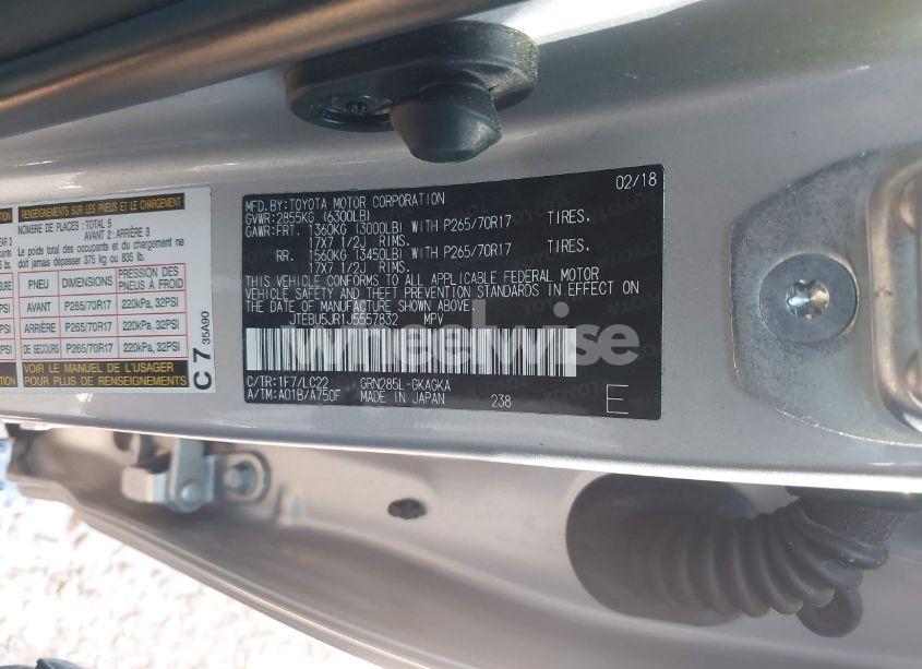 Photo 9 of 2018 Toyota 4runner TRD OFF ROAD PREMIUM (VIN JTEBU5JR1J5557832)