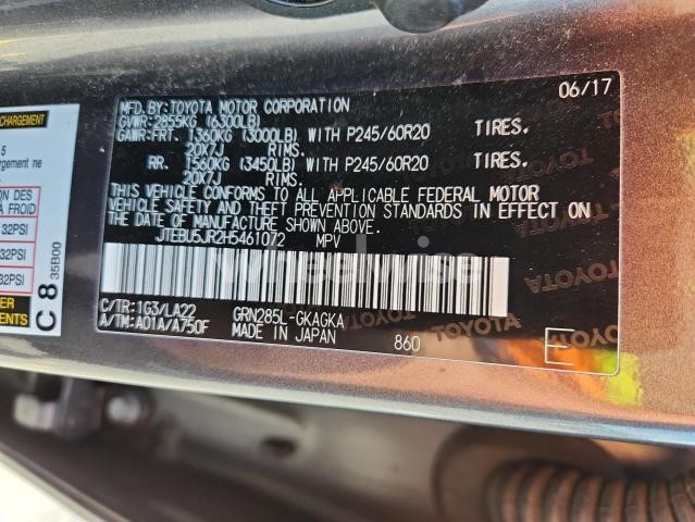 Photo 2 of 2017 TOYOTA 4RUNNER SR5/SR5 PREMIUM (VIN JTEBU5JR2H5461072)