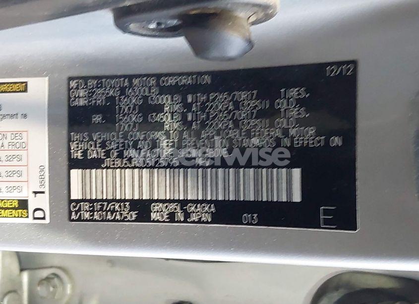 Photo 9 of 2013 Toyota 4runner SR5 (VIN JTEBU5JR3D5125795)