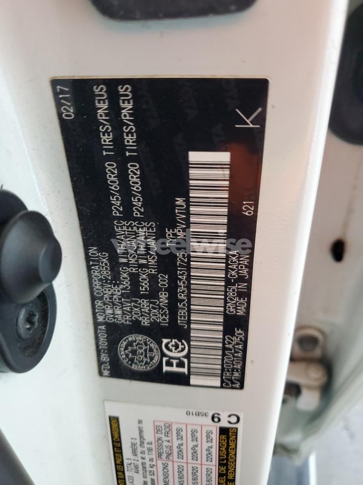 Photo 13 of 2017 TOYOTA 4RUNNER SR5/SR5 PREMIUM (VIN JTEBU5JR3H5431725)