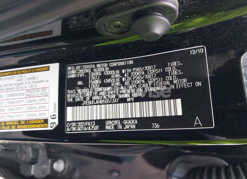 Photo 9 of 2011 Toyota 4runner SR5 V6 (VIN JTEBU5JR4B5051347)