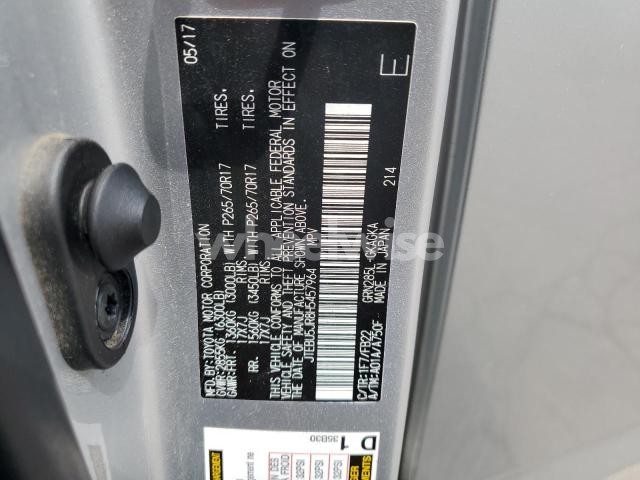 Photo 2 of 2017 TOYOTA 4RUNNER SR5/SR5 PREMIUM (VIN JTEBU5JR8H5457964)