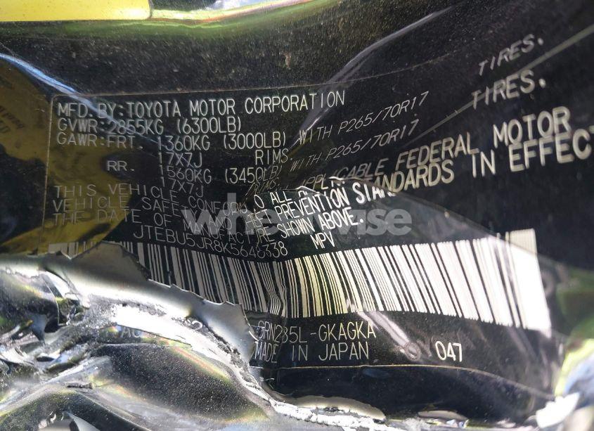 Photo 9 of 2019 Toyota 4runner SR5 (VIN JTEBU5JR8K5648338)