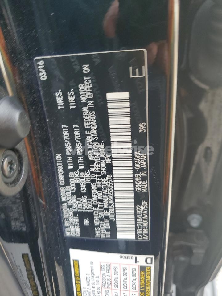 Photo 13 of 2016 TOYOTA 4RUNNER SR5/SR5 PREMIUM (VIN JTEBU5JR9G5335578)